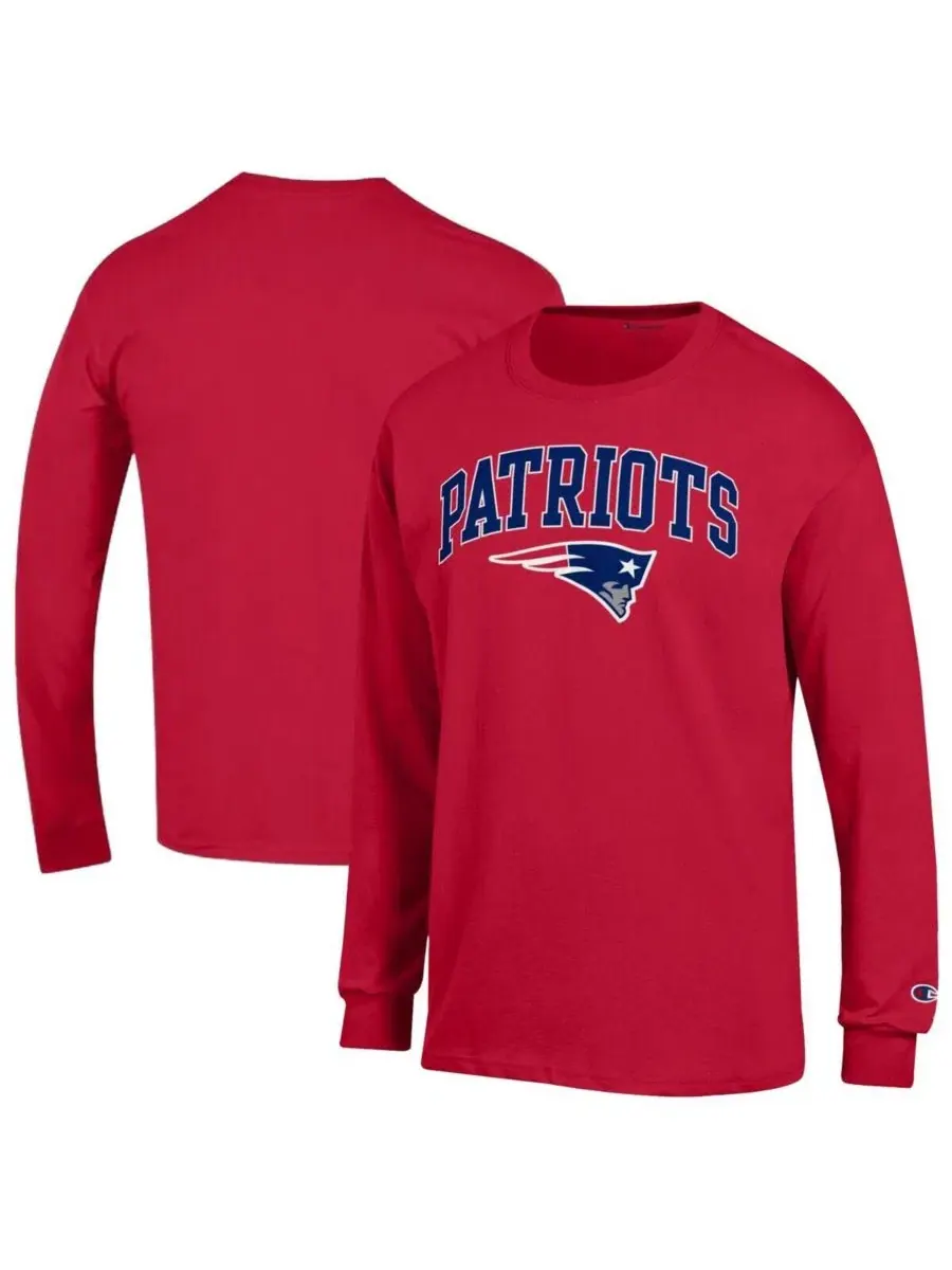 Футболка с длинным рукавом с принтом Arch Over Logo New England Patriots Champion