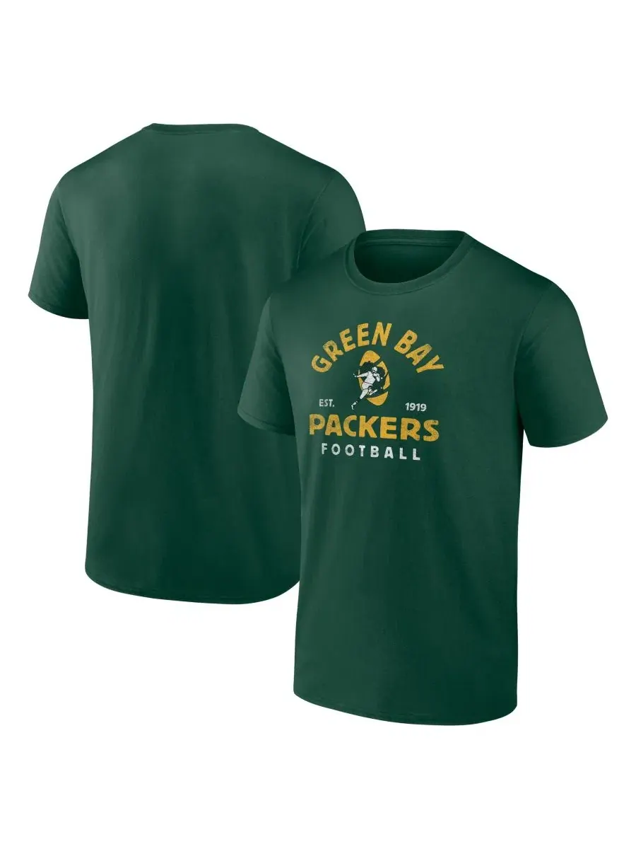 Футболка с принтом Vintage Arch Green Bay Packers Logo Athletic