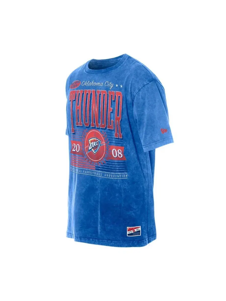 Футболка оверсайз с принтом Oklahoma City Thunder New Era — изображение 2 из 4, синий