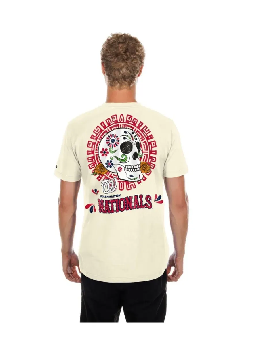 Футболка с принтом Dia de los Muertos Sugar Skull New Era — изображение 2 из 4, прозрачный
