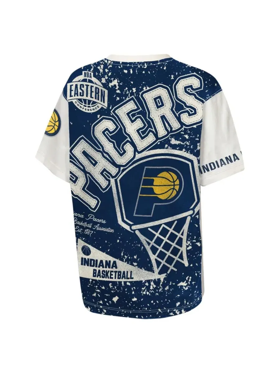 Футболка с принтом Indiana Pacers, модель Top Player All-Over-Print Outerstuff — изображение 2 из 3, бежевый