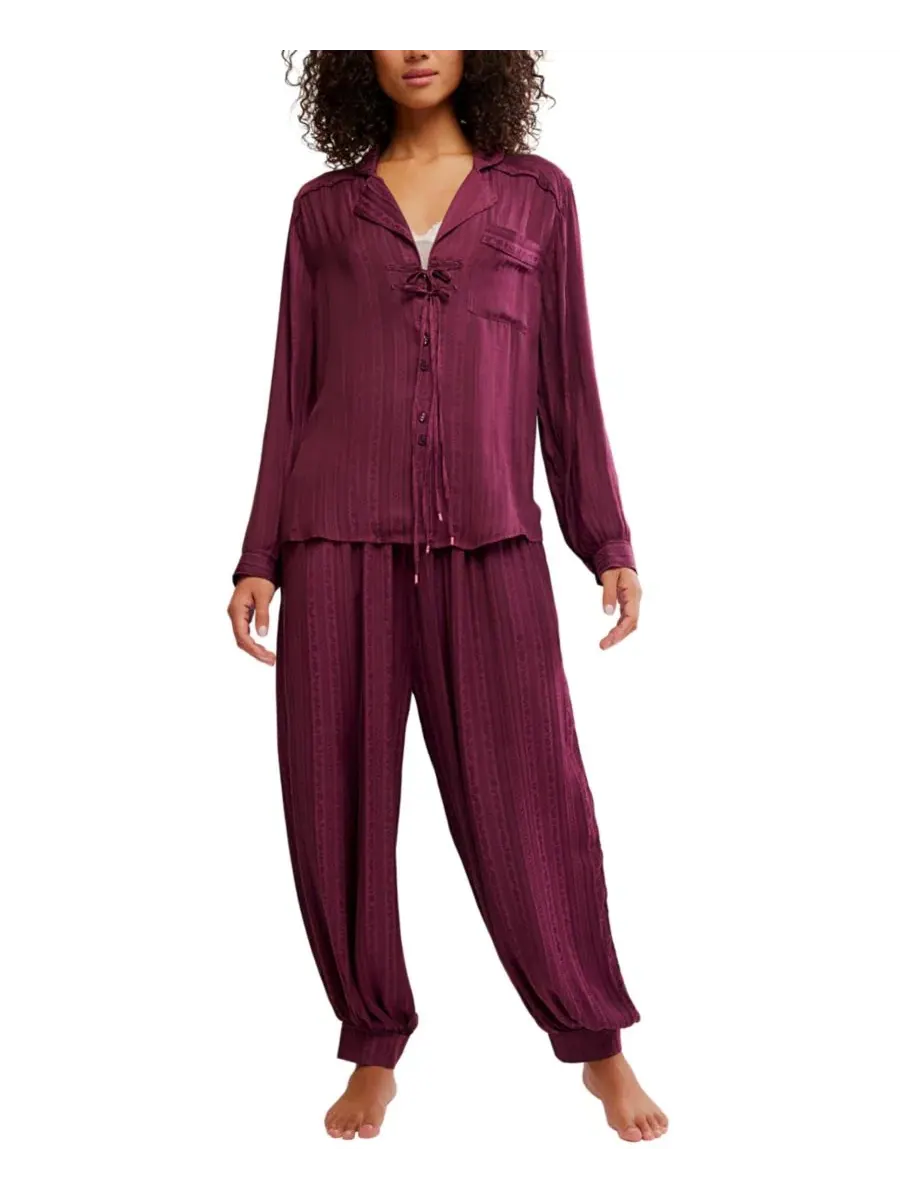 Пижамный комплект с длинным рукавом Let's Sleep In Free People, Velvet Clo