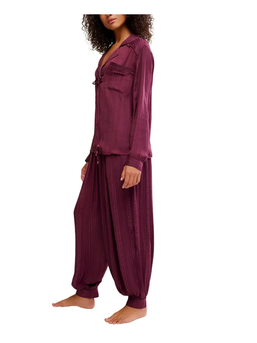 Пижамный комплект с длинным рукавом Let's Sleep In Free People, Velvet Clo — изображение 2 из 4
