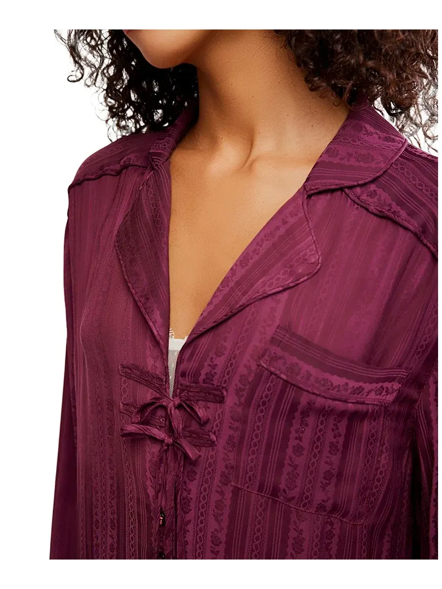 Пижамный комплект с длинным рукавом Let's Sleep In Free People, Velvet Clo — изображение 3 из 4