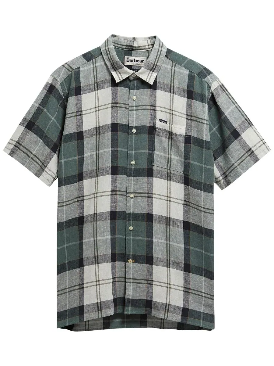 Мужская рубашка с коротким рукавом, принт тартан, Croft Tartan Barbour, Meadow Brook Tartan — изображение 5 из 5