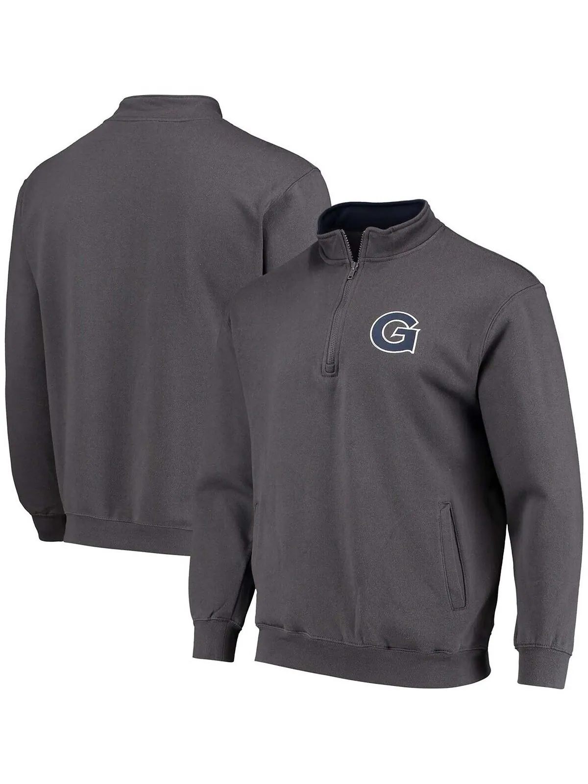 Мужская темно-серая куртка georgetown hoyas tortugas logo с молнией на четверть Colosseum