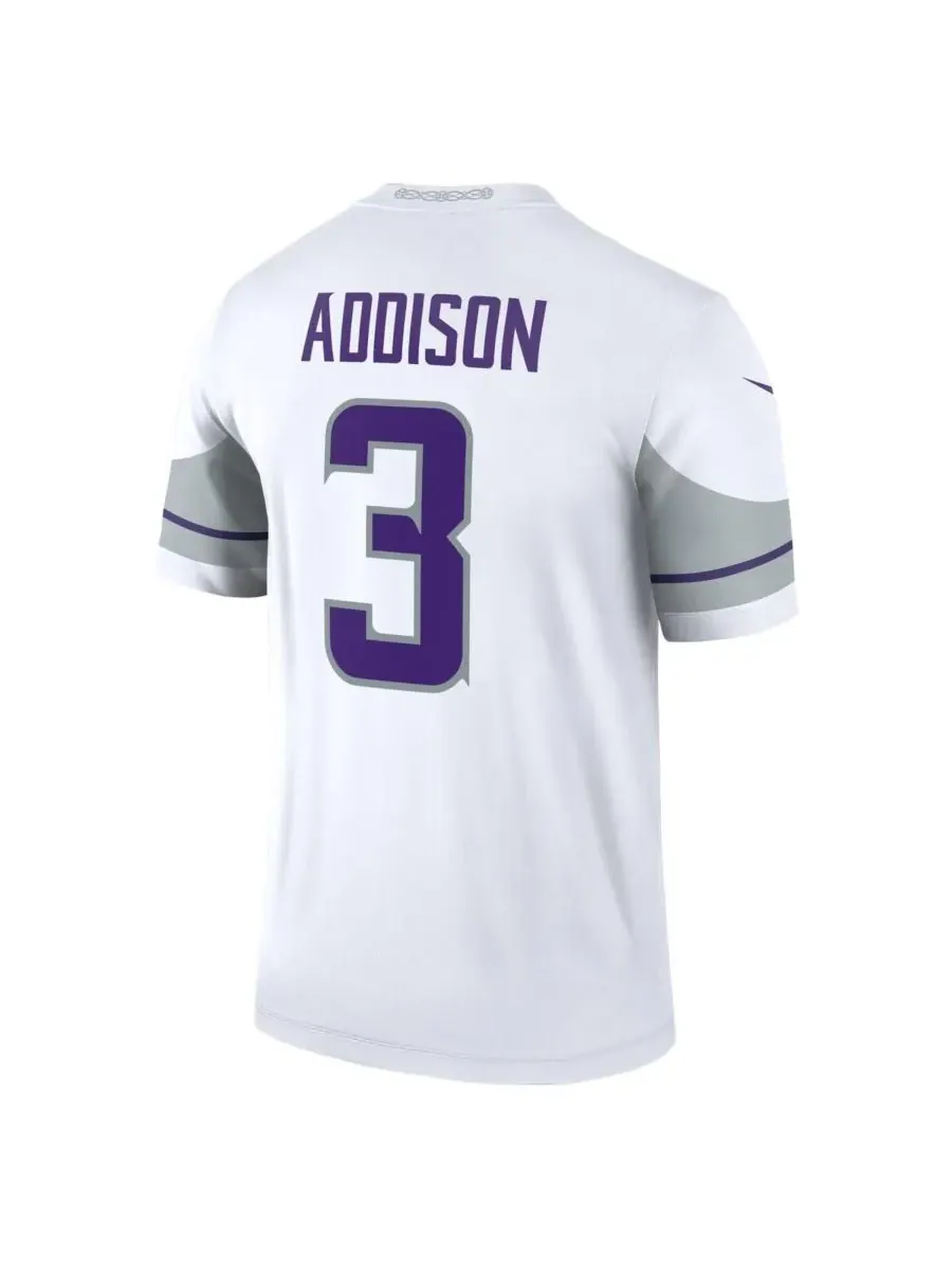 Nike Мужская белая альтернативная футболка легендарного игрока Jordan Addison Minnesota Vikings — изображение 2 из 3, белый
