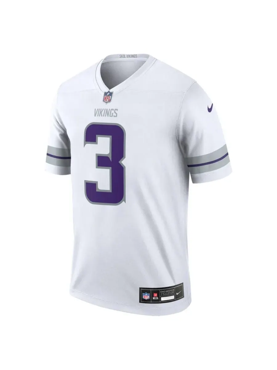 Nike Мужская белая альтернативная футболка легендарного игрока Jordan Addison Minnesota Vikings — изображение 3 из 3, белый