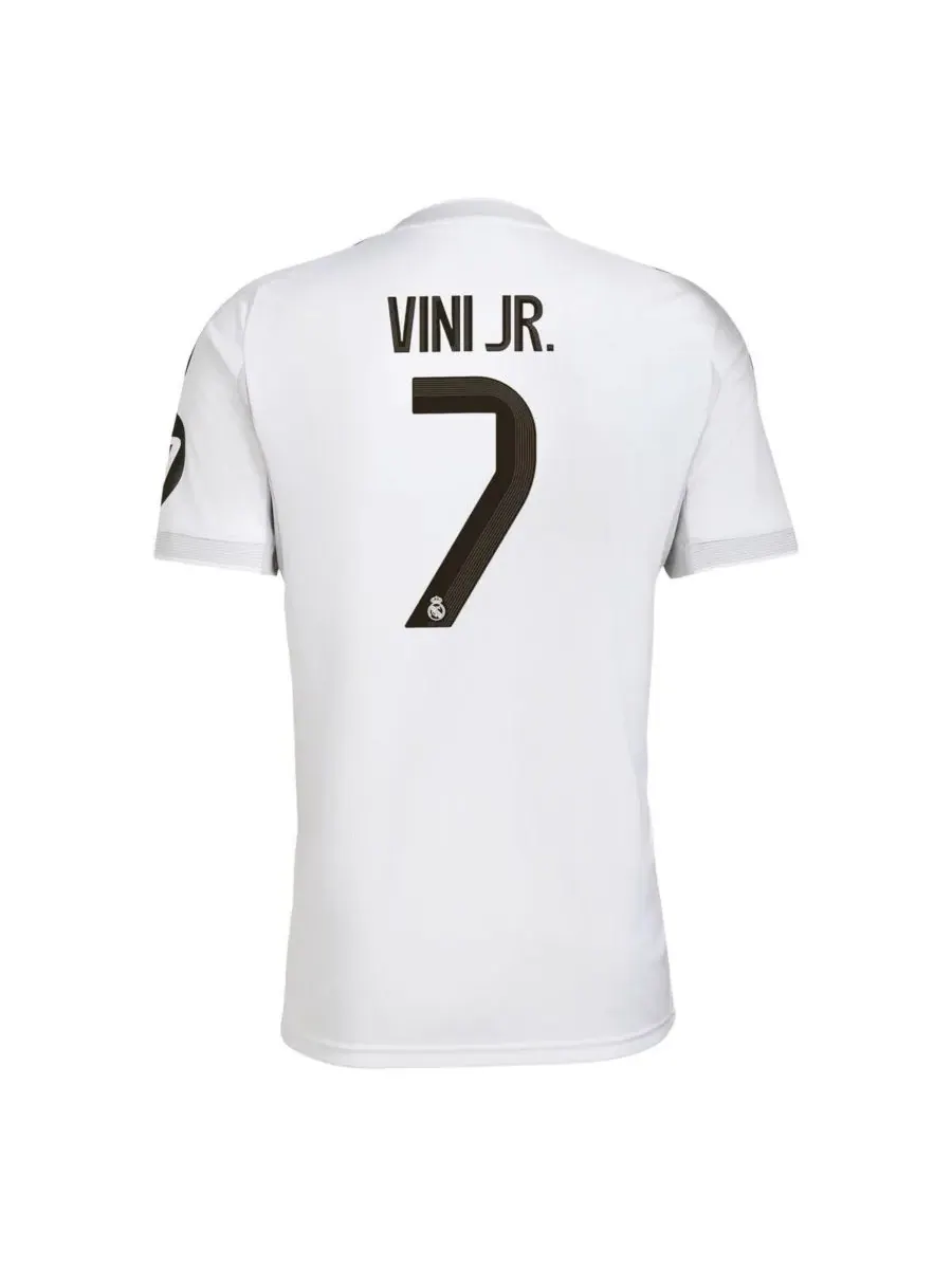 Adidas Мужская белая домашняя футболка Vini Jr. Real Madrid сезона 2025/26 (реплика) — изображение 2 из 3, белый