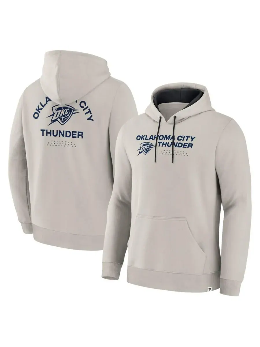 Fanatics Мужская кремовая толстовка Oklahoma City Thunder Crossover Collection Blocked Shot Premium