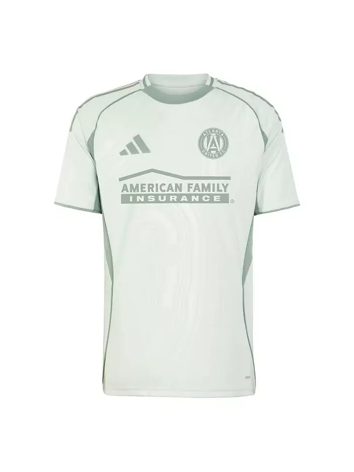Мужская футболка Atlanta United FC 2025 One Planet для разминки светло-зеленого цвета adidas — изображение 2 из 3