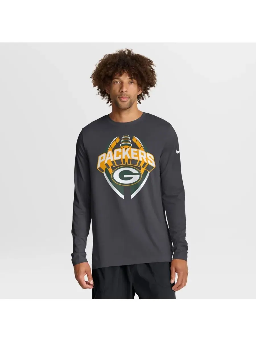 Nike Мужская футболка с длинным рукавом "Green Bay Packers Primetime Legend Icon Performance" цвета