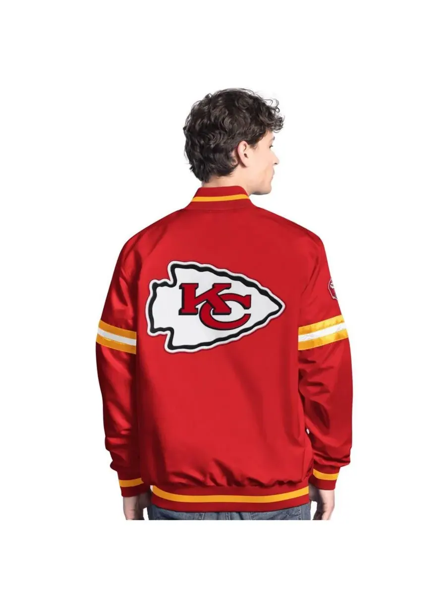 Starter Мужская красная куртка-бомбер Kansas City Chiefs Scout с застежкой на кнопках — изображение 2 из 2, красный
