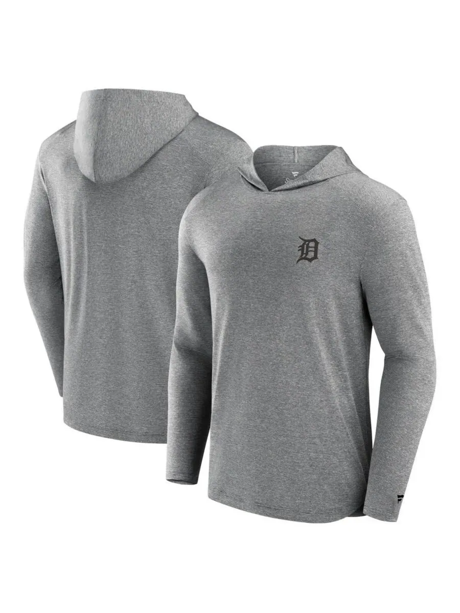 Fanatics Мужская серая легкая толстовка с капюшоном Detroit Tigers Front Office Tech