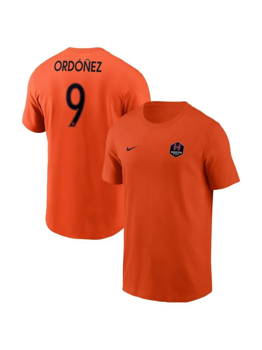 Nike Мужская футболка Diana Ordonez Orange Houston Dash Core с круглым вырезом