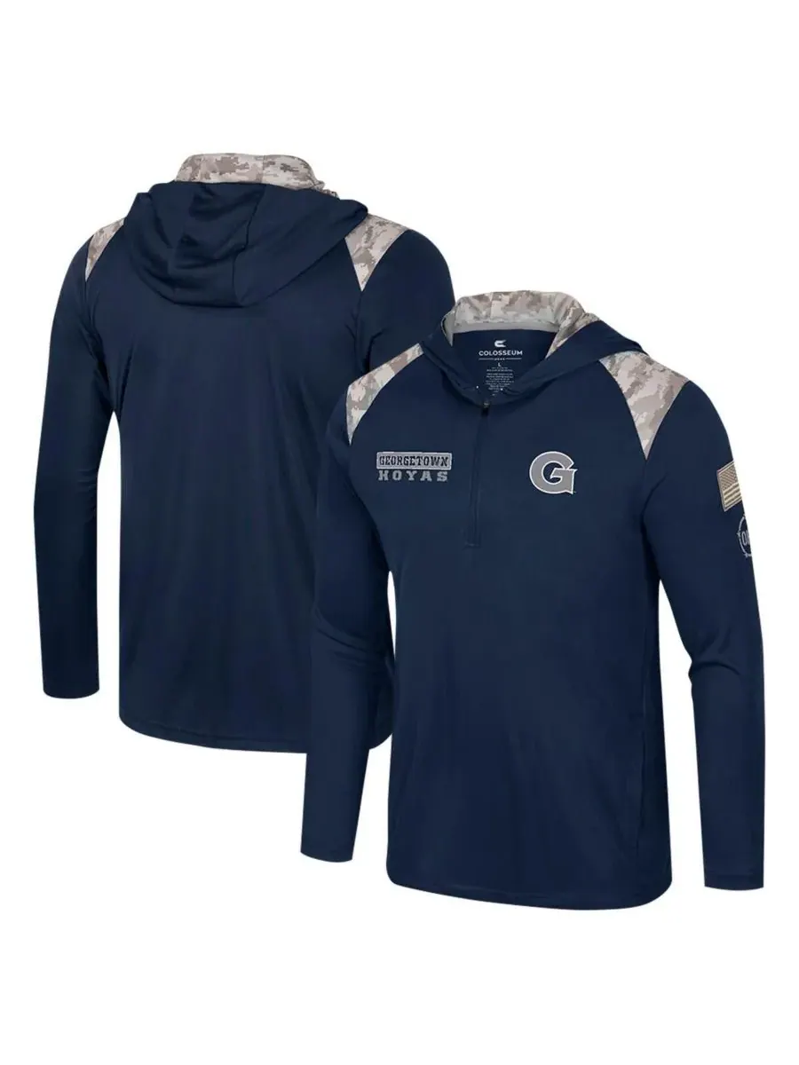 Colosseum Мужская темно-синяя толстовка Georgetown Hoyas OHT Military Appreciation с