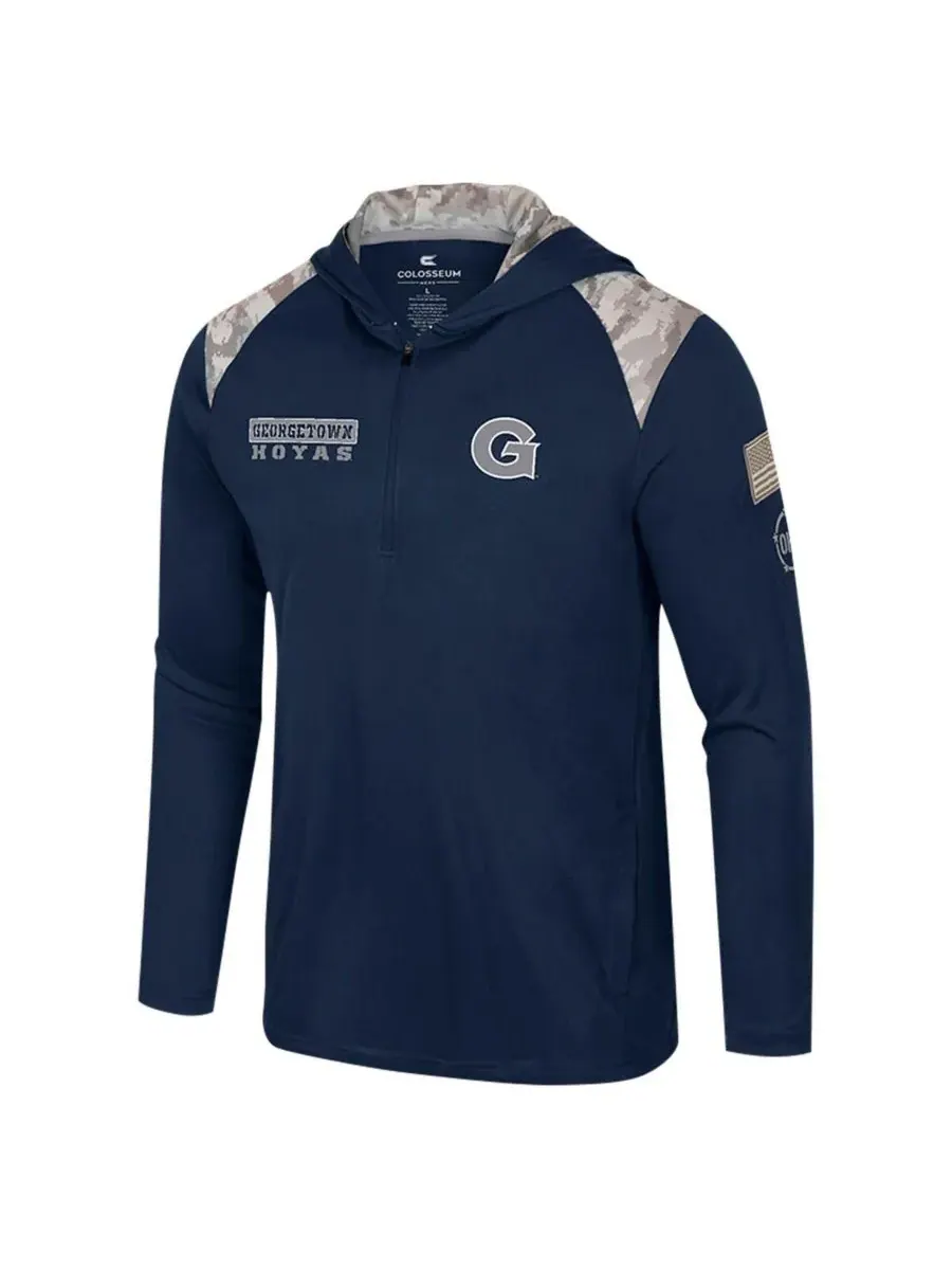 Colosseum Мужская темно-синяя толстовка Georgetown Hoyas OHT Military Appreciation с — изображение 4 из 4, темно-синий