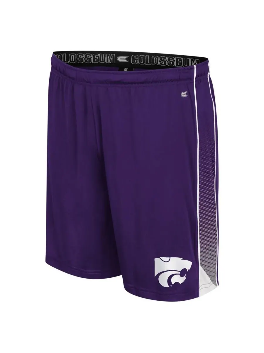 Colosseum Мужские фиолетовые шорты Kansas State Wildcats, доступные онлайн — изображение 2 из 3, фиолетовый