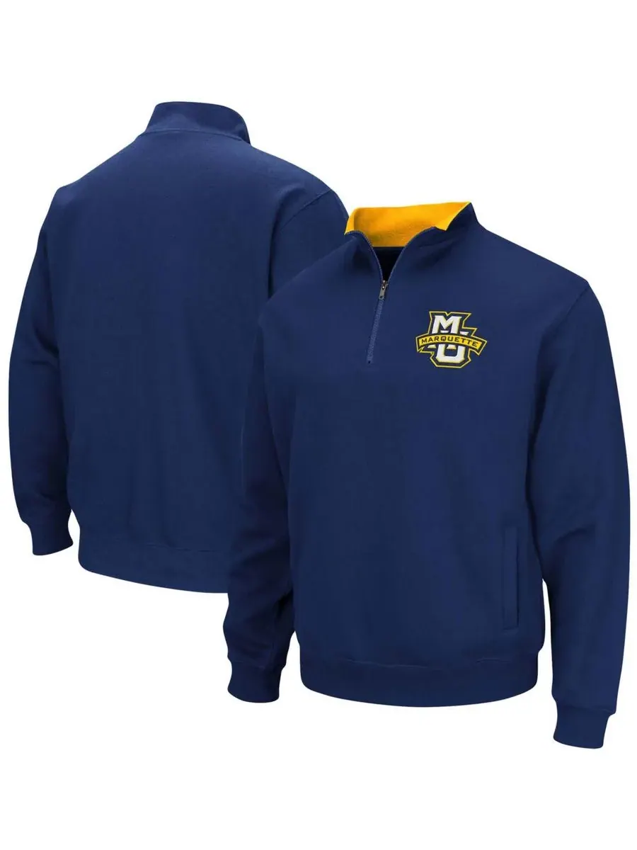 Colosseum Мужская темно-синяя куртка Marquette Golden Eagles Tortugas с логотипом и