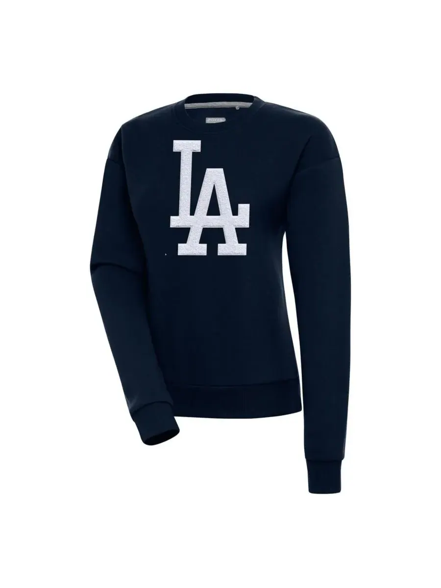 Antigua Женская темно-синяя толстовка из синели с символикой команды Los Angeles Dodgers Victory