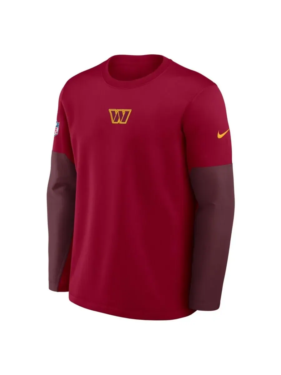 Nike Мужская бордовая футболка с длинным рукавом Washington Commanders Sideline Scripted to Win — изображение 5 из 5