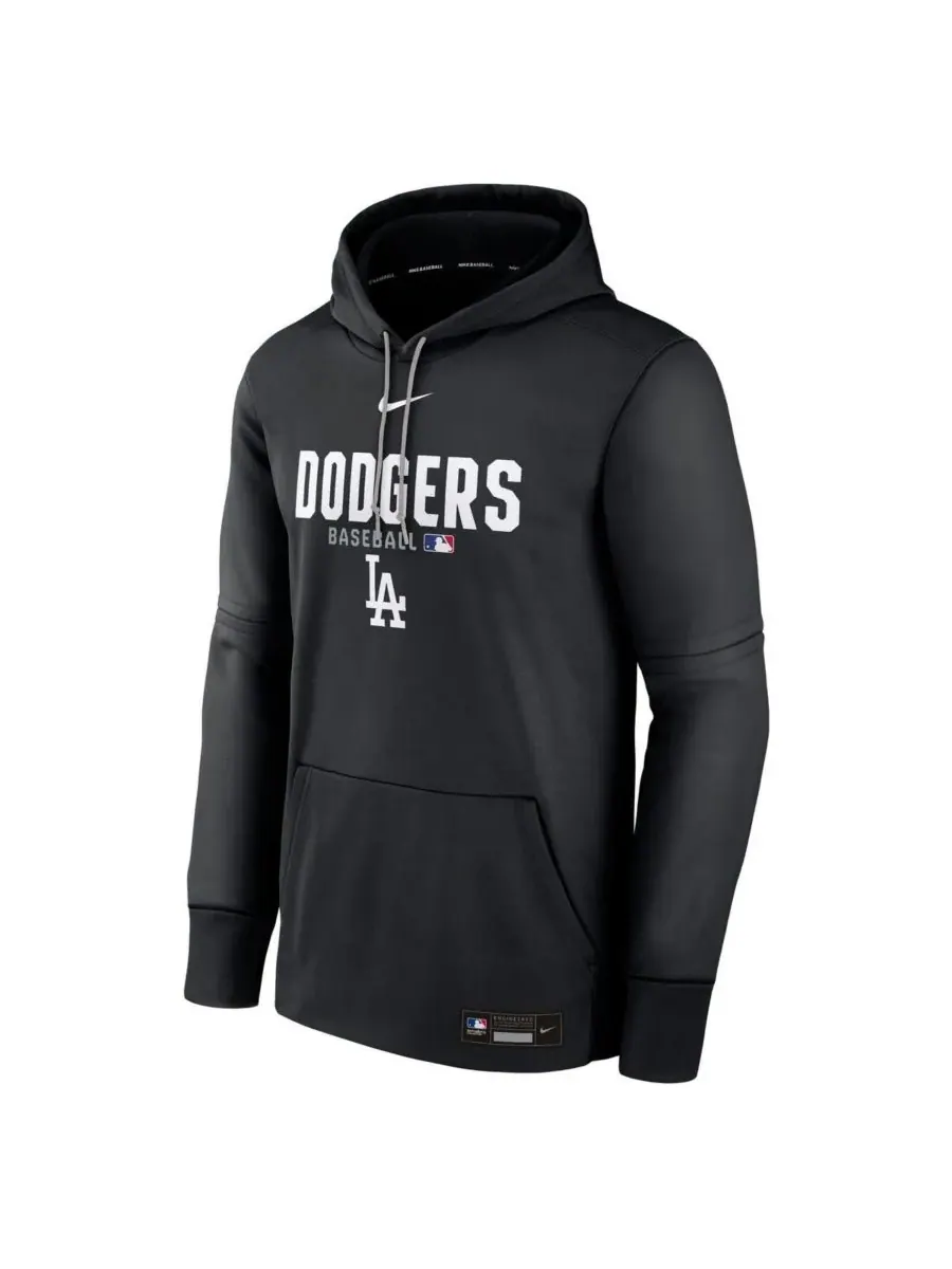 Nike Мужская черная толстовка Los Angeles Dodgers Authentic Collection Therma-FIT — изображение 2 из 3, черный