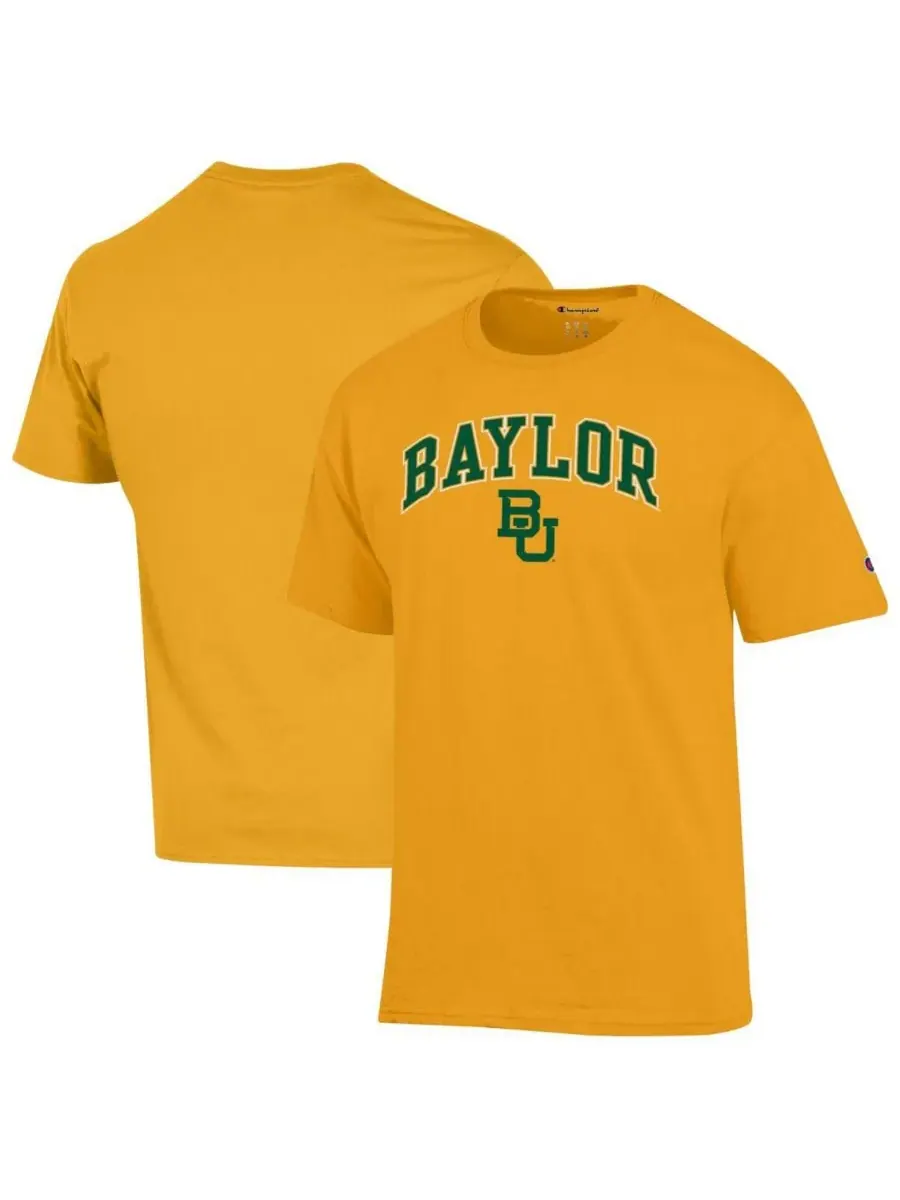 Мужская золотистая футболка Baylor Bears с арочным логотипом Champion