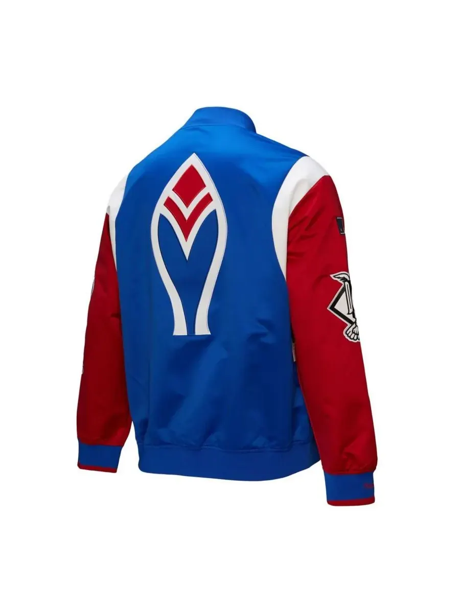 Mitchell & Ness Мужская атласная куртка Atlanta Braves Cooperstown Collection Team Origins — изображение 4 из 5, красный