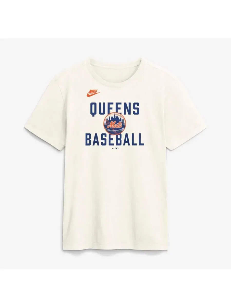 Мужская кремовая футболка New York Mets Cooperstown Collection в стиле 70-х Nike — изображение 2 из 5, бежевый