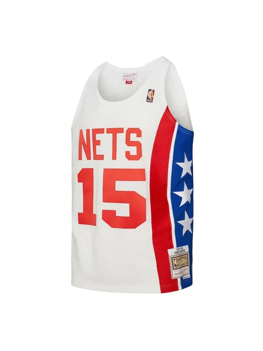 Mitchell & Ness Мужская белая майка Винса Картера, New Jersey Nets, коллекция Hardwood Classics — изображение 3 из 5, белый