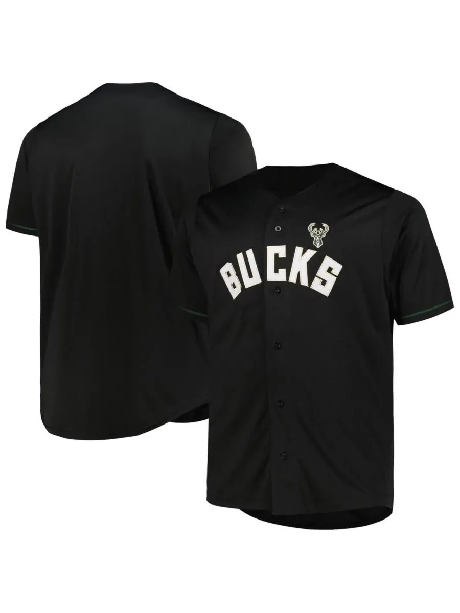 Profile Мужская черная футболка Milwaukee Bucks Big Tall Pop