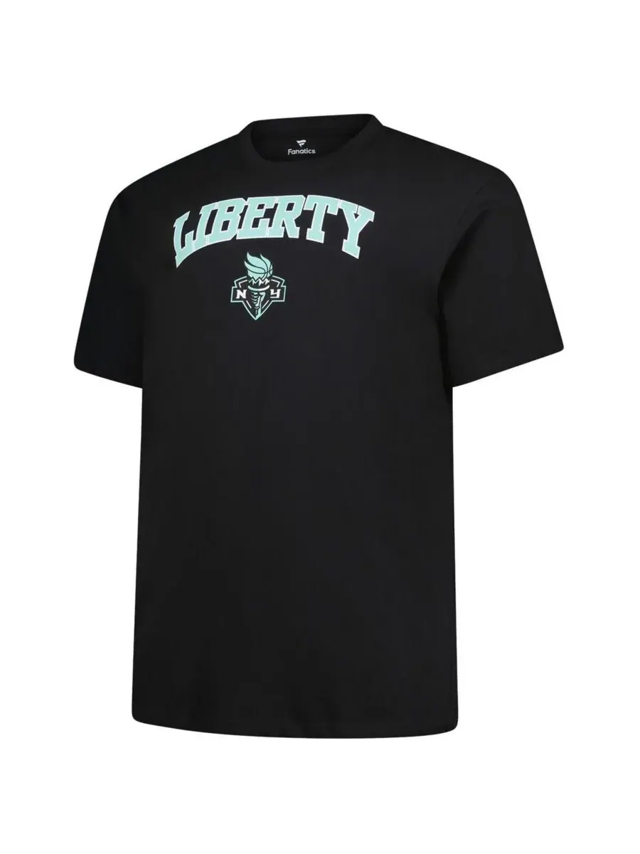 Fanatics Мужская черная футболка с большим высоким арочным логотипом New York Liberty — изображение 2 из 3, черный