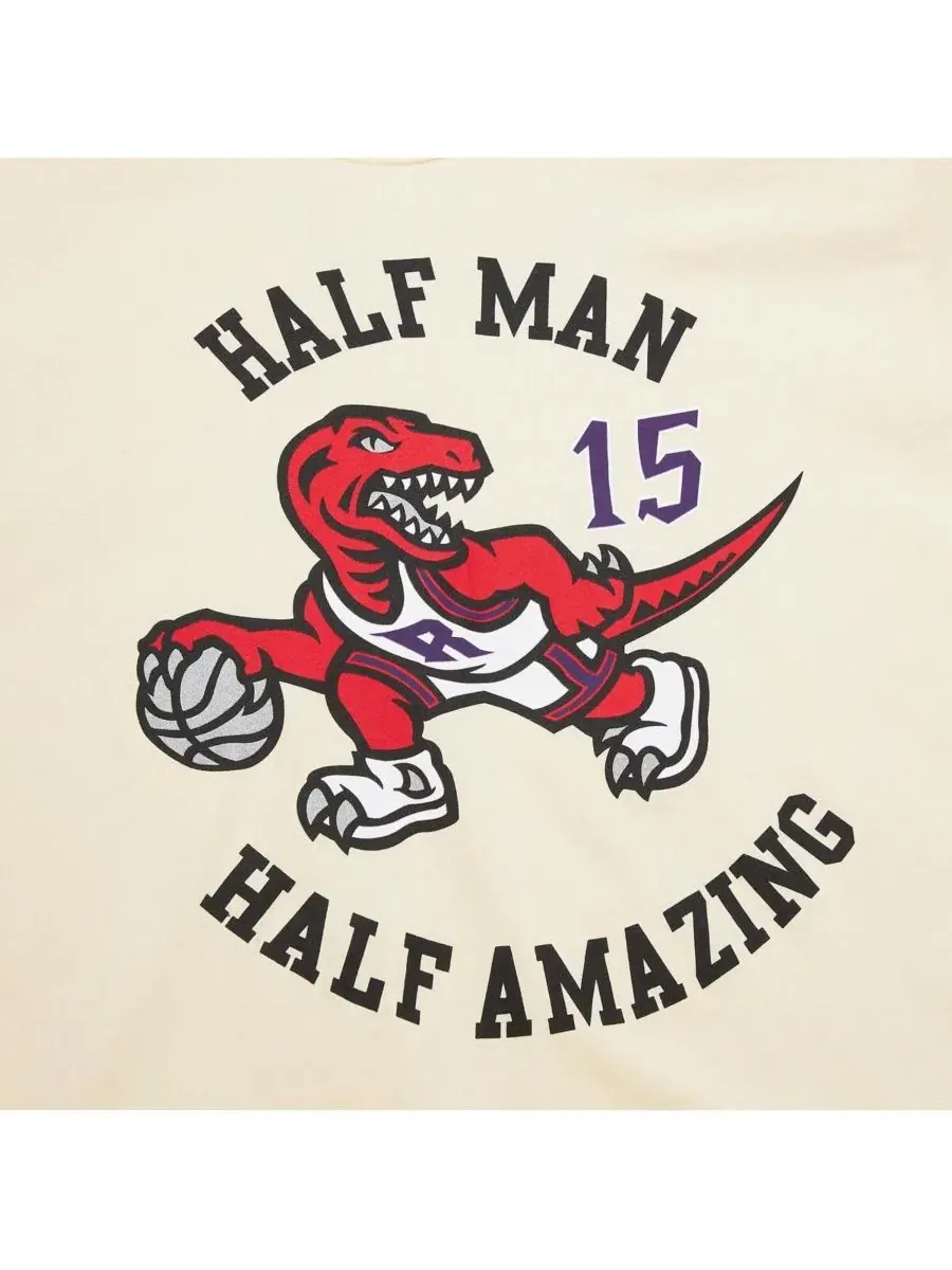 Mitchell & Ness Мужская футболка Vince Carter Cream Toronto Raptors Premium — изображение 2 из 5, бежевый