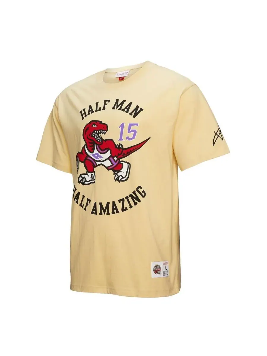 Mitchell & Ness Мужская футболка Vince Carter Cream Toronto Raptors Premium — изображение 5 из 5, бежевый
