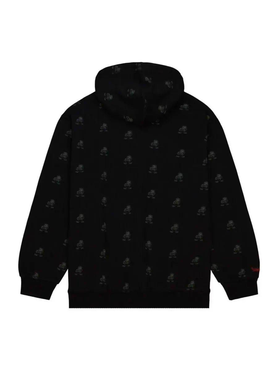 Mitchell & Ness Мужская черная флисовая толстовка с капюшоном и принтом Cleveland Browns — изображение 4 из 4, черный