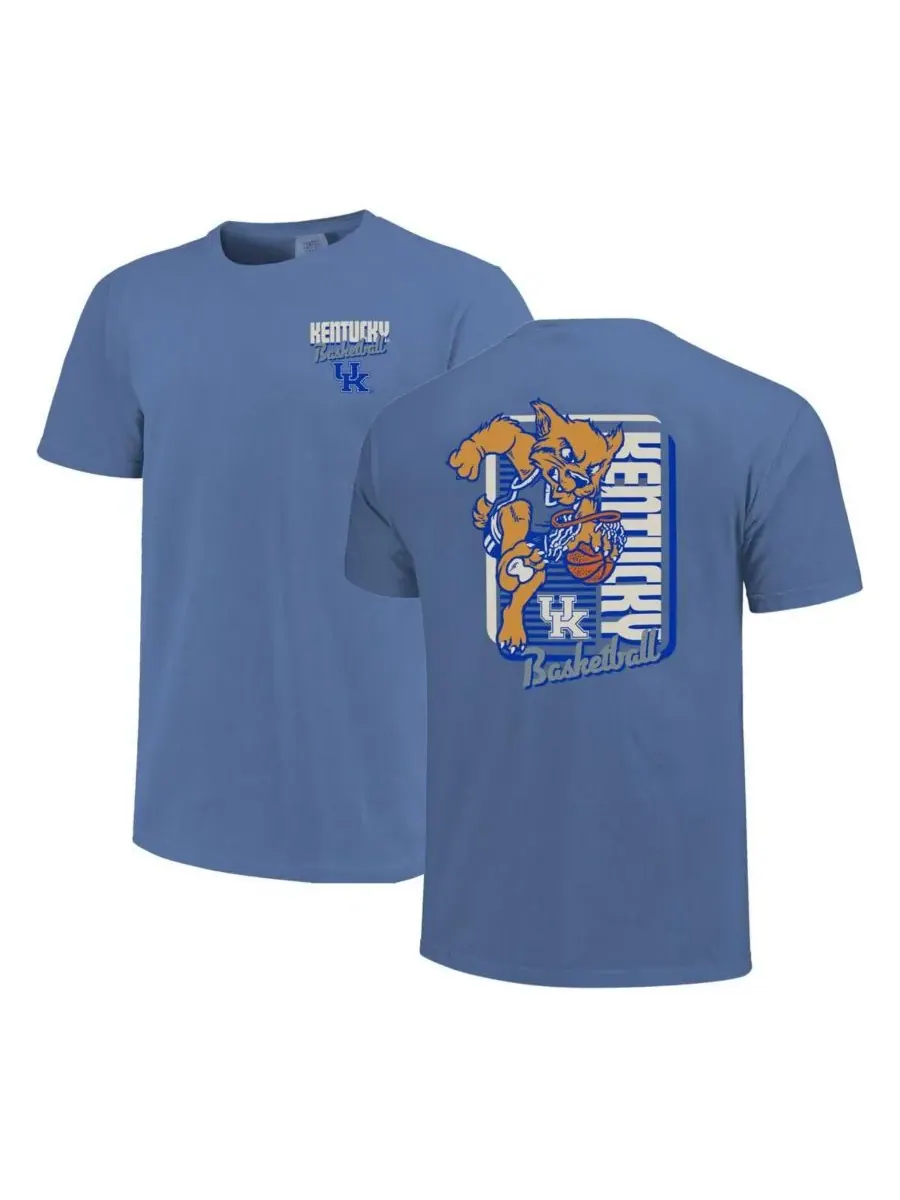 Мужская футболка Royal Kentucky Wildcats Comfort Colors Mascot Dunk Image One