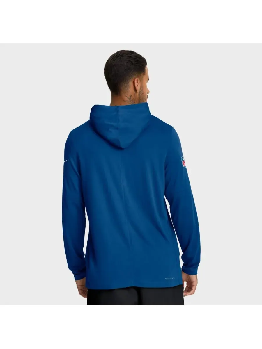 Мужская футболка с длинным рукавом Royal Indianapolis Colts Sideline Pure Fury Performance Nike — изображение 2 из 5