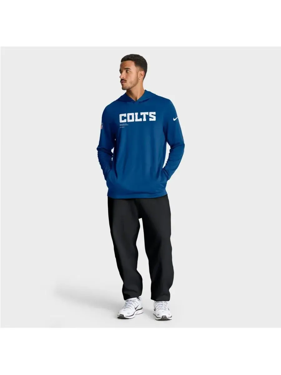 Мужская футболка с длинным рукавом Royal Indianapolis Colts Sideline Pure Fury Performance Nike — изображение 3 из 5