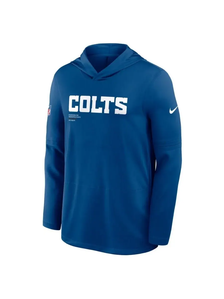 Мужская футболка с длинным рукавом Royal Indianapolis Colts Sideline Pure Fury Performance Nike — изображение 4 из 5