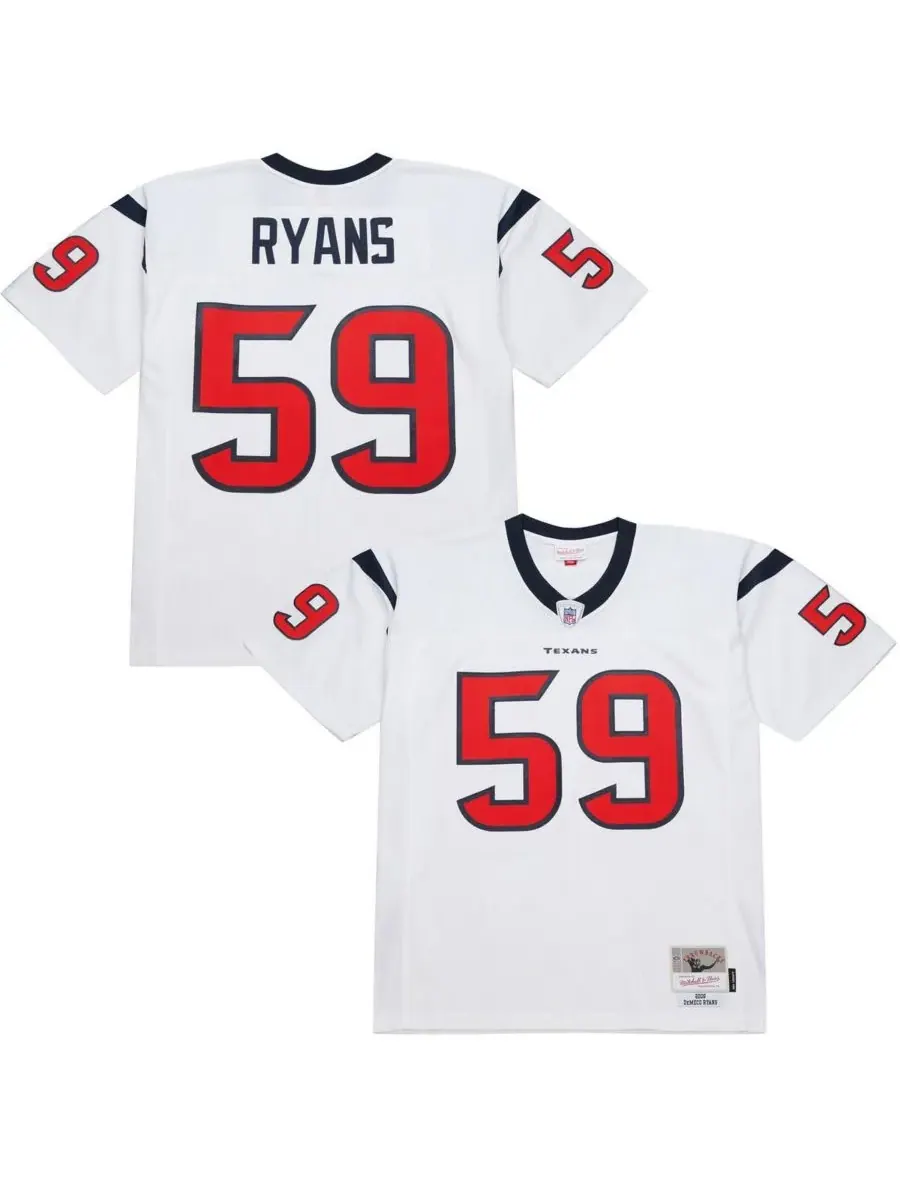 Mitchell & Ness Мужская белая реплика майки Mitchell Ness DeMeco Ryans Houston Texans 2006 Legacy