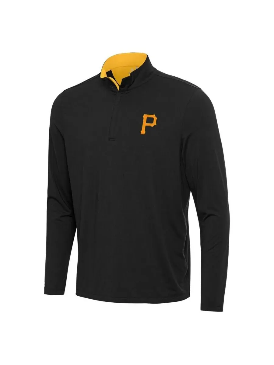 Куртка-четверть с молнией Pittsburgh Pirates Content Black — изображение 2 из 3, черный золотистый