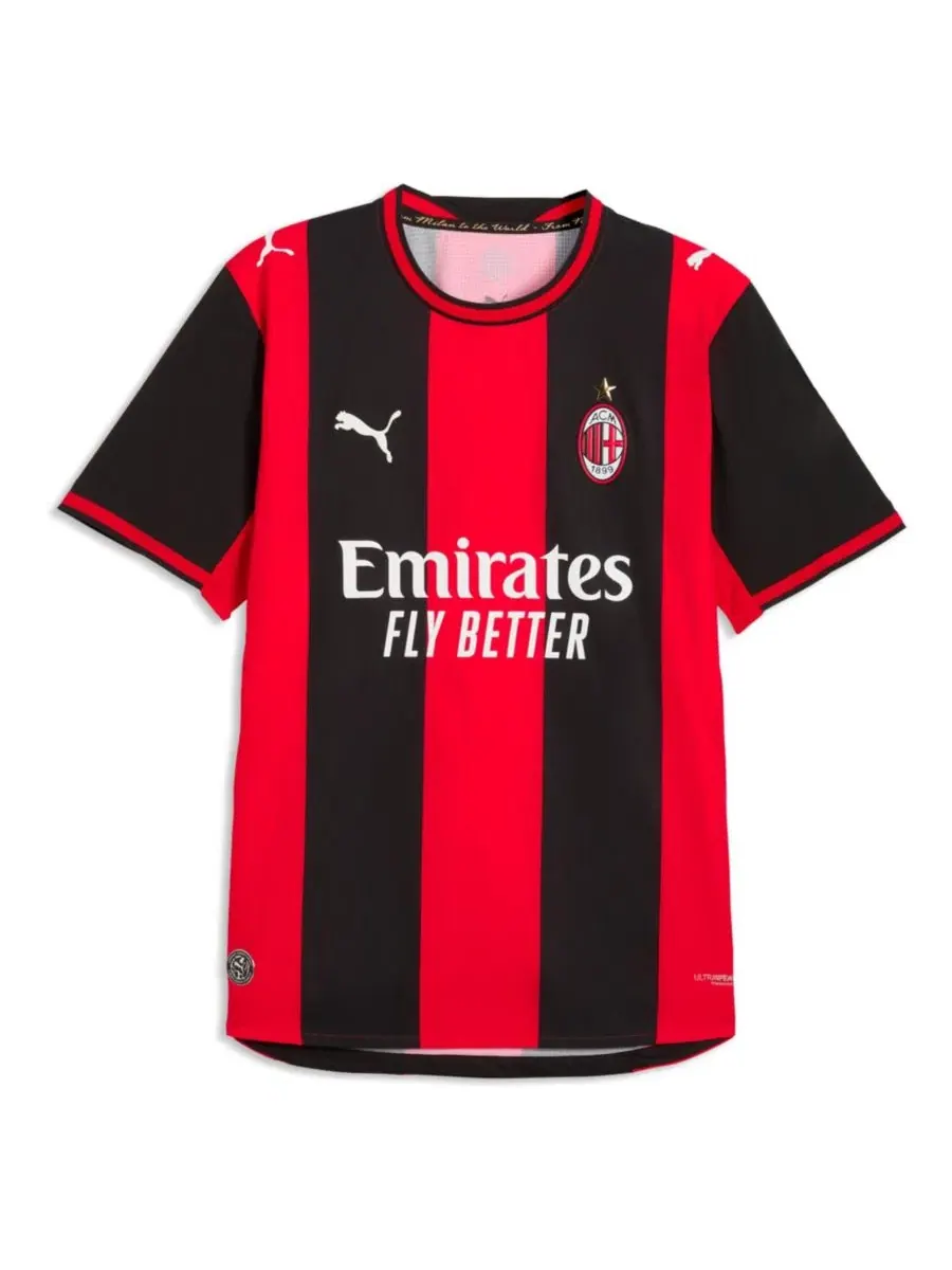 Футболка Puma с длинным рукавом, модель Rafael Leão, AC Milan 2026/27 Home Puma — изображение 3 из 3, черный красный
