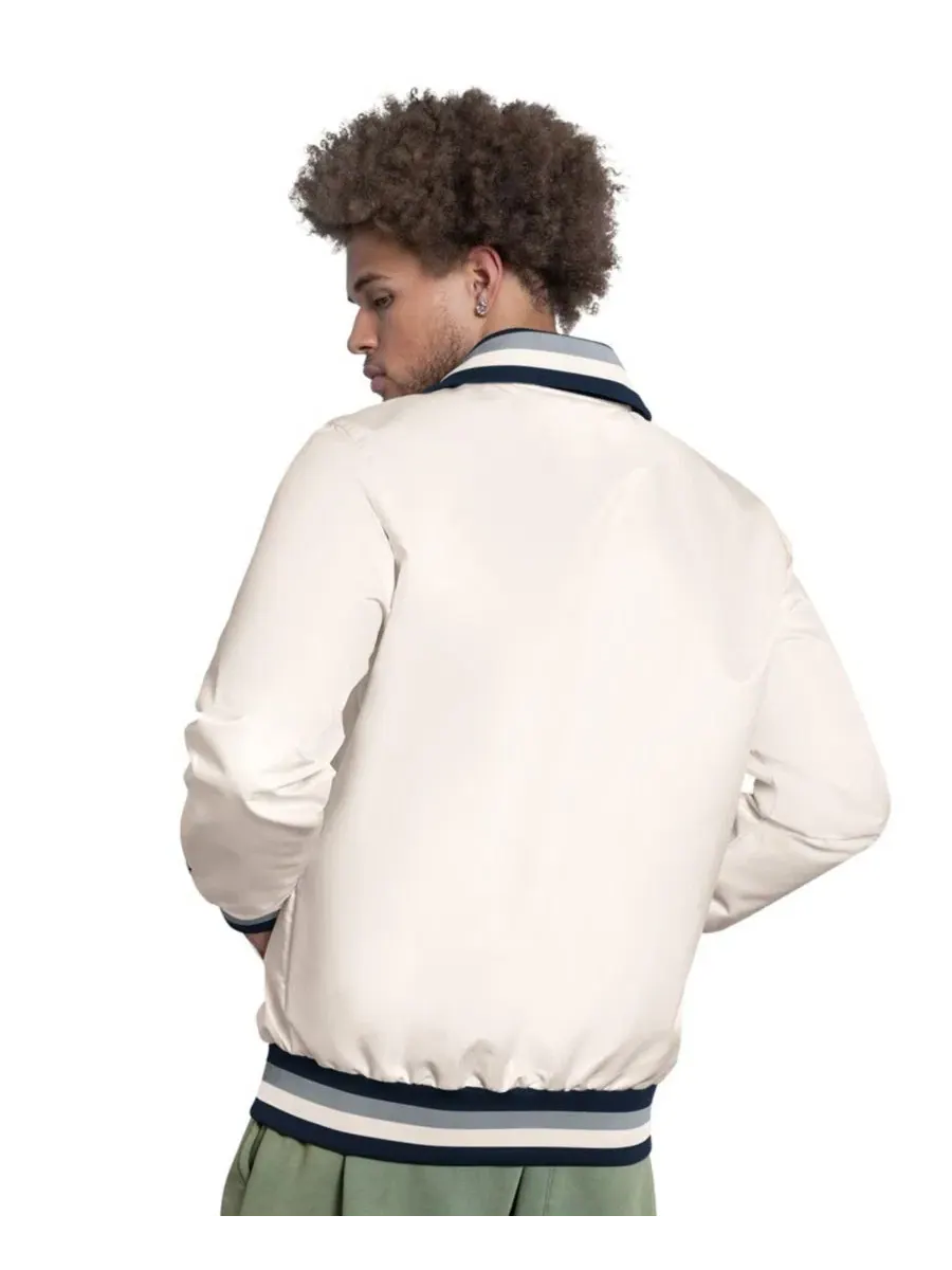 Ветровка-варежка The Captain Cooperstown Logo Full-Zip Varsity Jacket Starter — изображение 2 из 5, белый темно-синий
