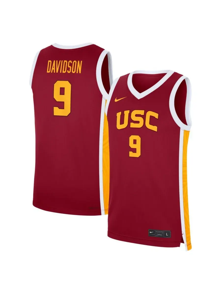 Мужская баскетбольная реплика-джерси Nike Jazzy Davidson Cardinal USC Trojans Road