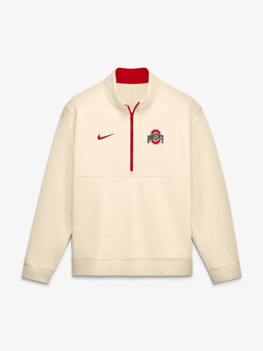 Толстовка с полузамком Nike Ohio State Buckeyes Primetime Club Fleece