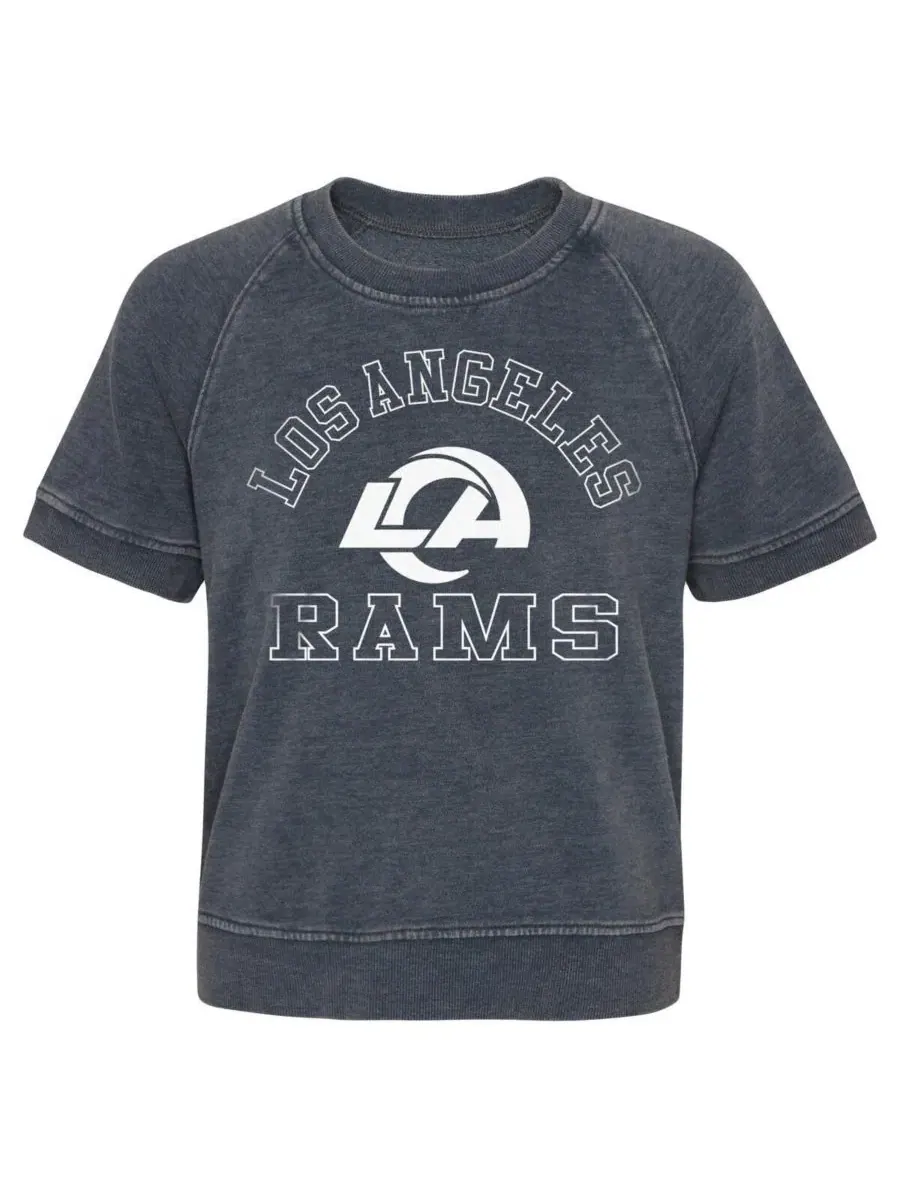 Футболка с регланом и принтом Cheer Squad Los Angeles Rams Outerstuff — изображение 2 из 3, темно-серый
