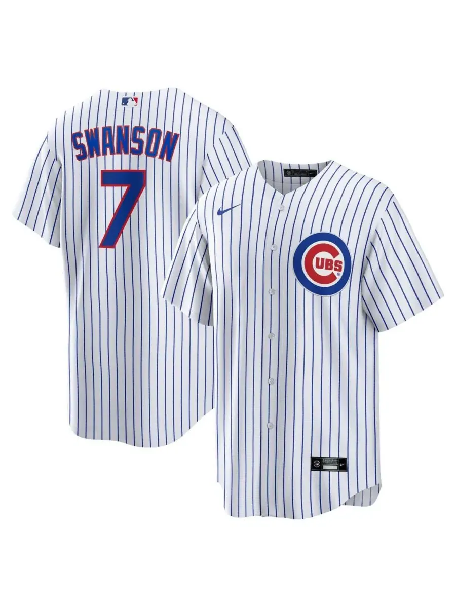 Мужская реплика джерси Dansby Swanson Chicago Cubs White Nike