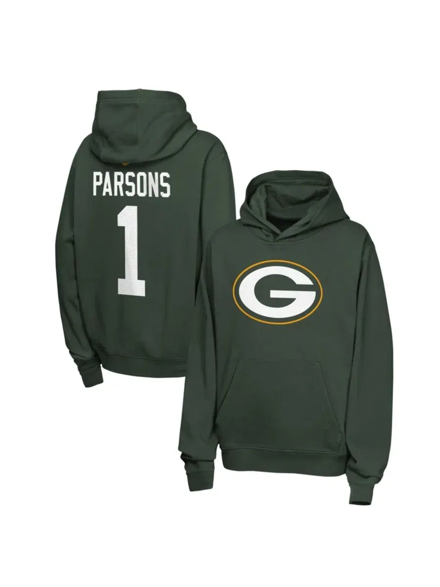 Худи Nike Micah Parsons Green Bay Packers Name & Number Club Fleece