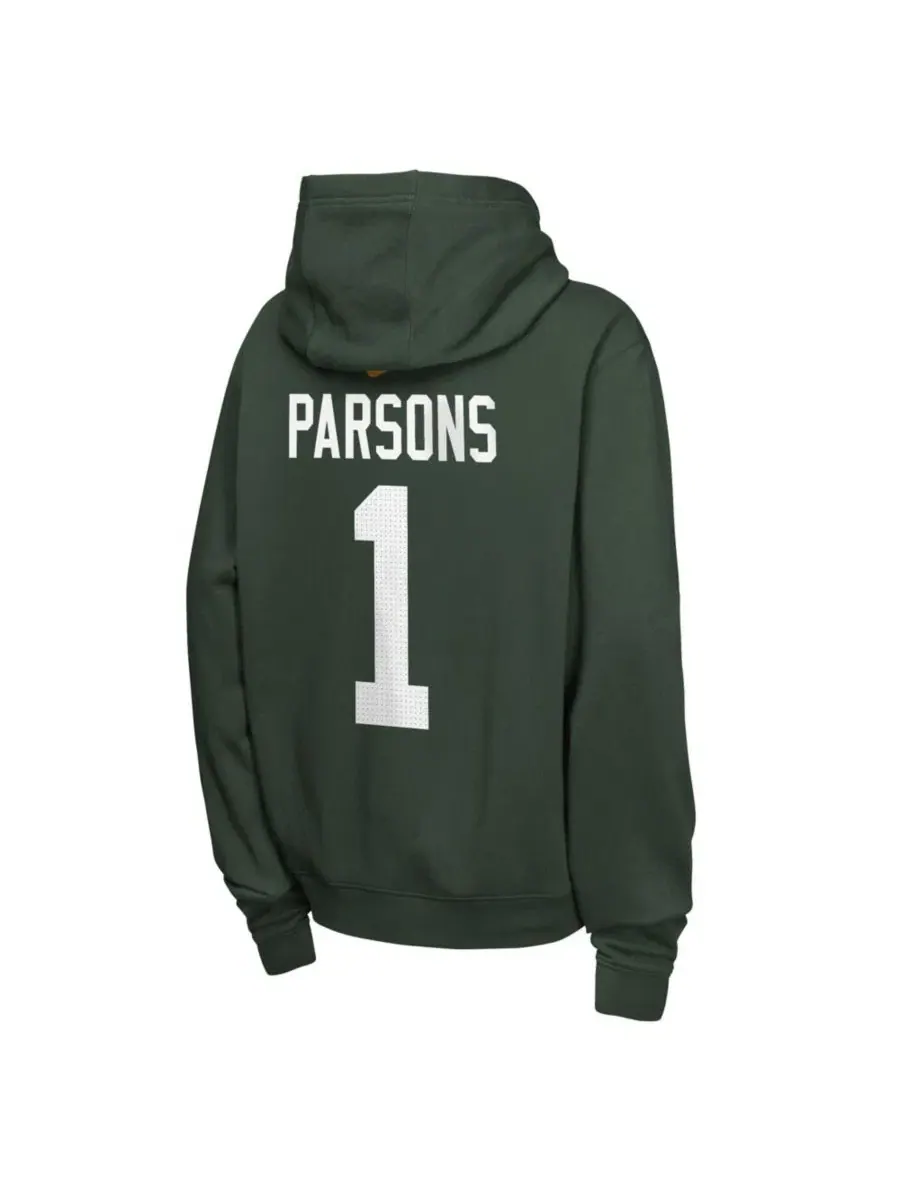 Худи Nike Micah Parsons Green Bay Packers Name & Number Club Fleece — изображение 2 из 3, зеленый