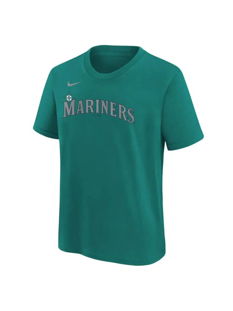 Футболка с длинным рукавом Cal Raleigh Teal Seattle Mariners Name & Number Nike — изображение 3 из 3, бирюзовый